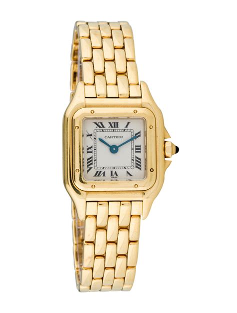 cartier panthere ladies 18k yellow gold watch|cartier panthere watches for sale.